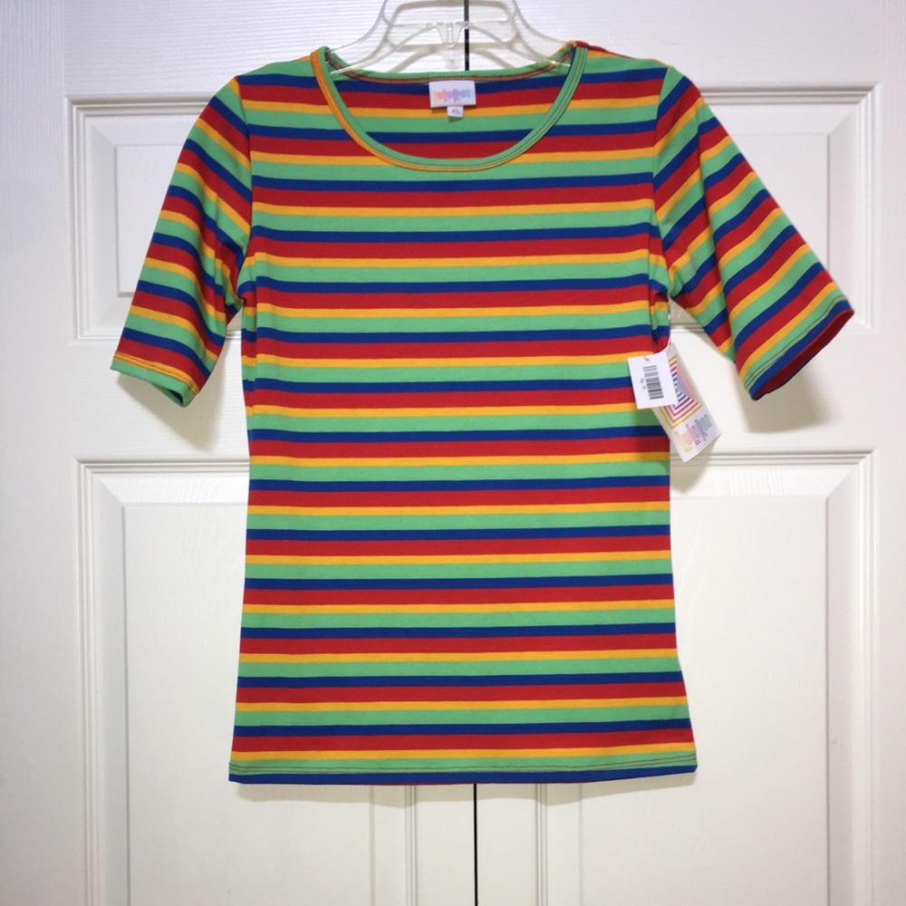 🆕NEW LuLaRoe GIGI XS FITS SIZE 2-4 STRIPED TOP - Picture 6 of 6